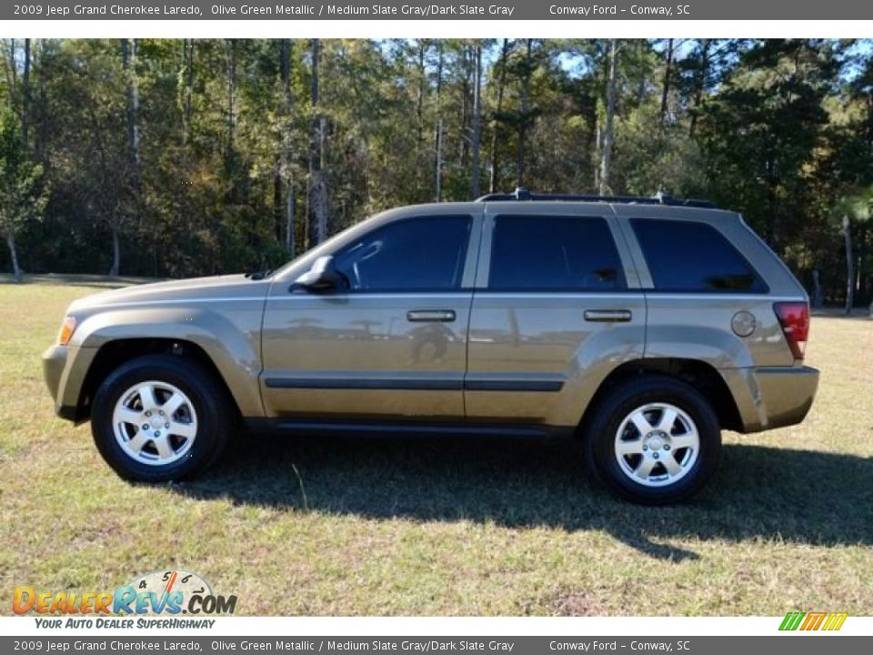 2009 Jeep Grand Cherokee Laredo Olive Green Metallic / Medium Slate Gray/Dark Slate Gray Photo #8