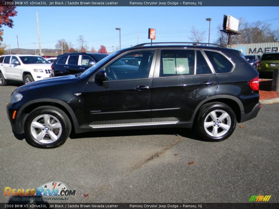 2009 BMW X5 xDrive30i Jet Black / Saddle Brown Nevada Leather Photo #4