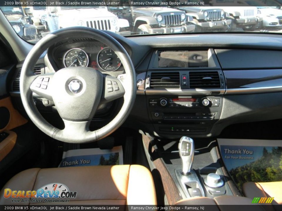 2009 BMW X5 xDrive30i Jet Black / Saddle Brown Nevada Leather Photo #11
