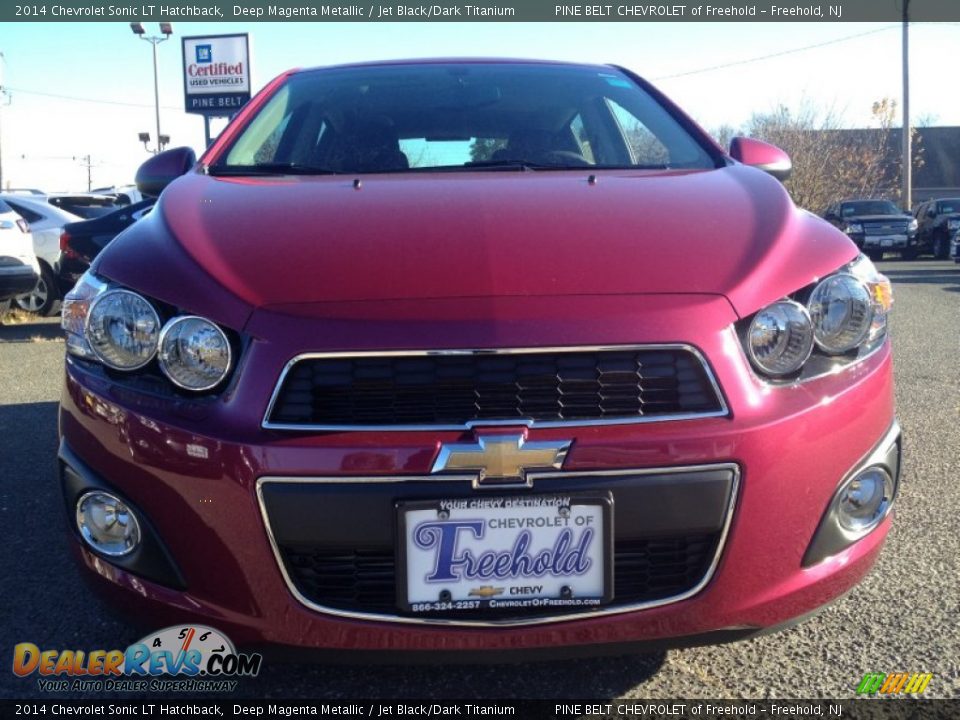 2014 Chevrolet Sonic LT Hatchback Deep Magenta Metallic / Jet Black/Dark Titanium Photo #2