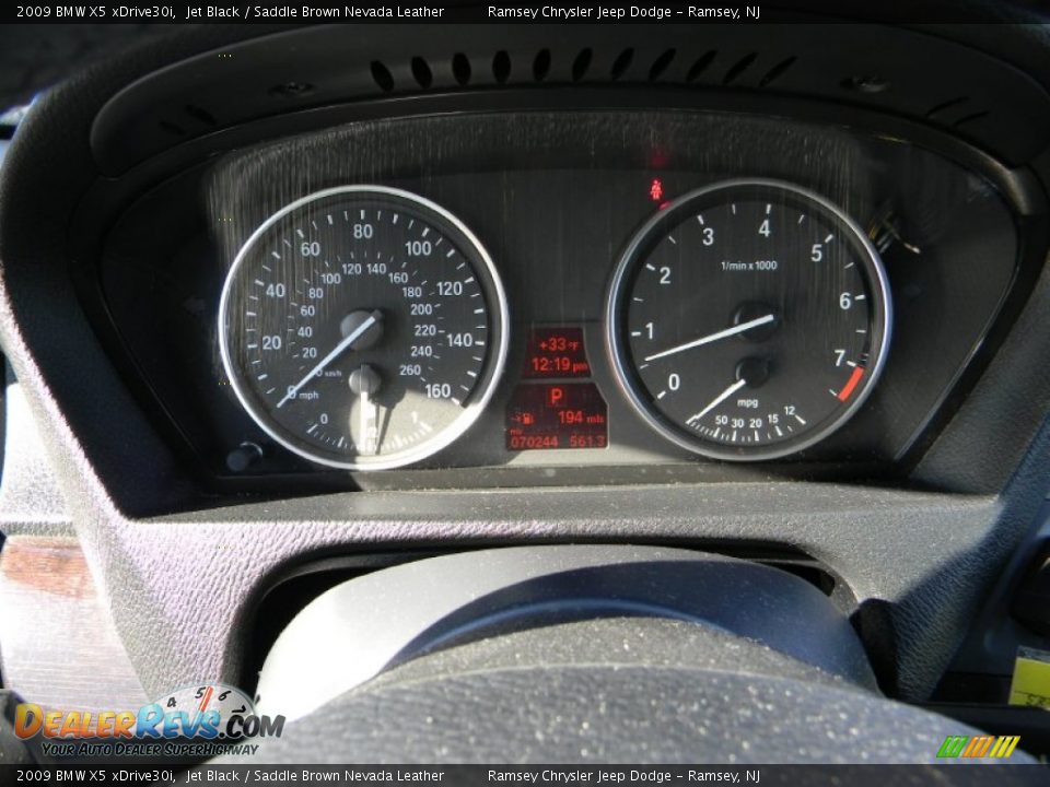 2009 BMW X5 xDrive30i Jet Black / Saddle Brown Nevada Leather Photo #13