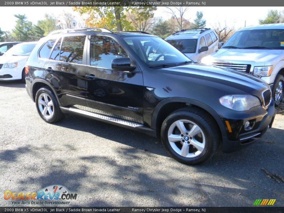 2009 BMW X5 xDrive30i Jet Black / Saddle Brown Nevada Leather Photo #15