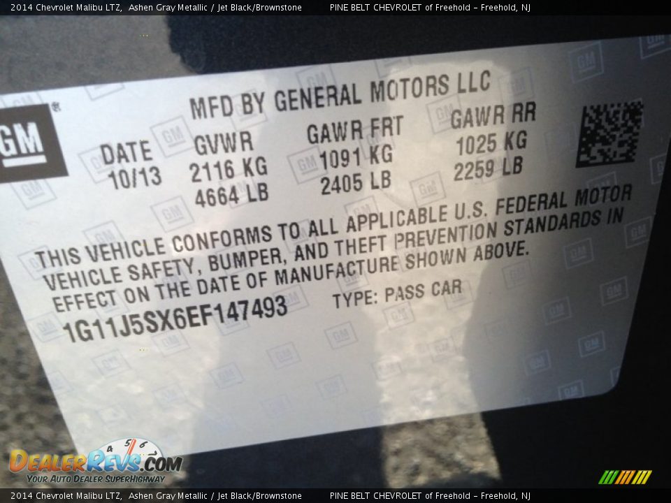 2014 Chevrolet Malibu LTZ Ashen Gray Metallic / Jet Black/Brownstone Photo #9