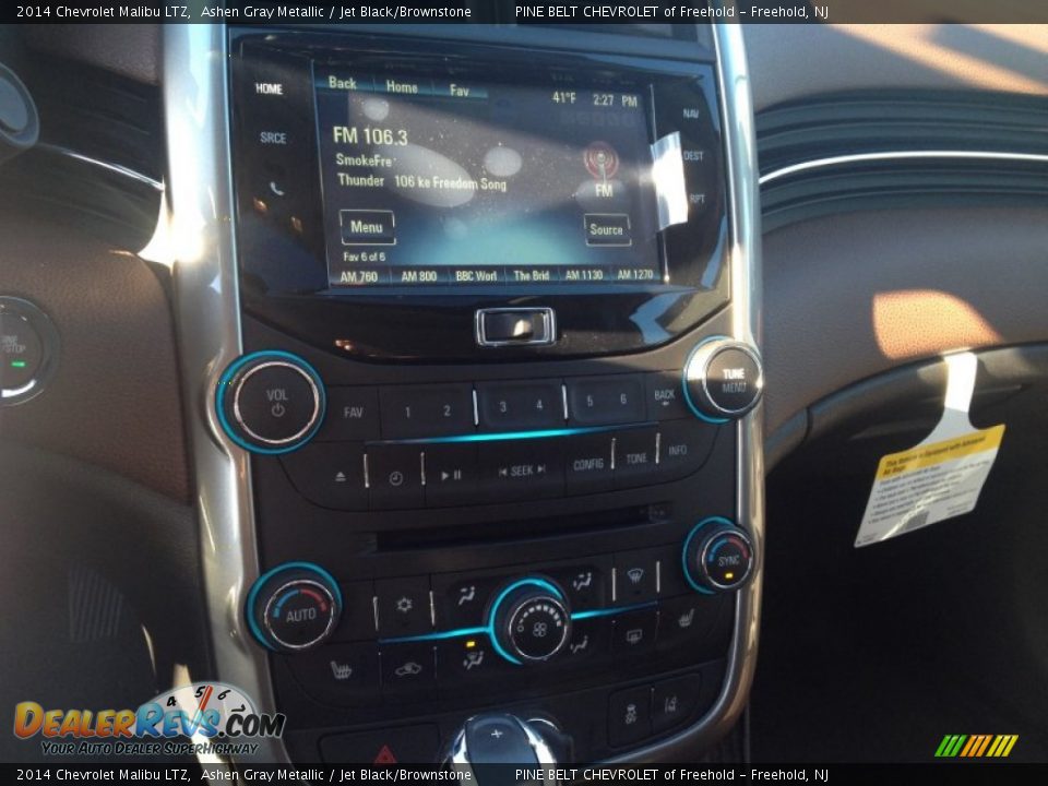 2014 Chevrolet Malibu LTZ Ashen Gray Metallic / Jet Black/Brownstone Photo #10