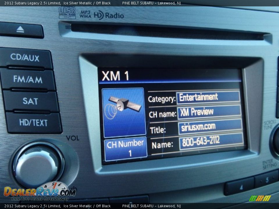 2012 Subaru Legacy 2.5i Limited Ice Silver Metallic / Off Black Photo #17