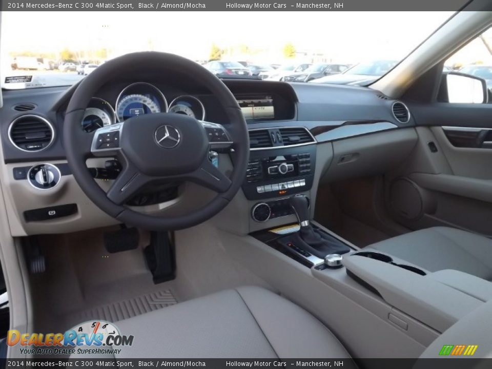 2014 Mercedes-Benz C 300 4Matic Sport Black / Almond/Mocha Photo #7