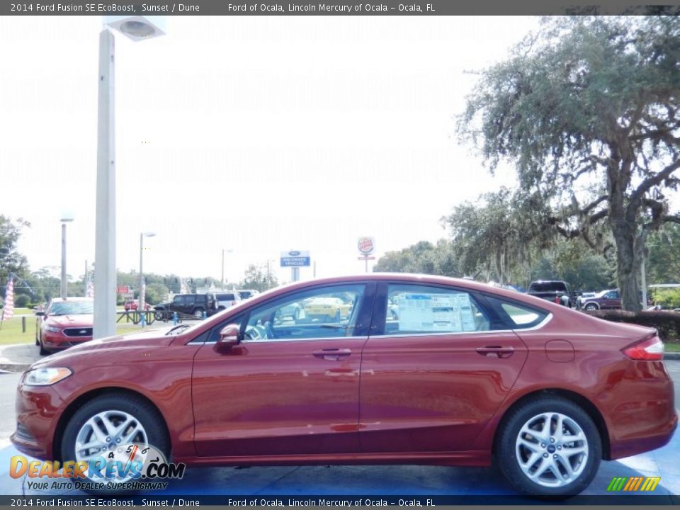 2014 Ford Fusion SE EcoBoost Sunset / Dune Photo #2