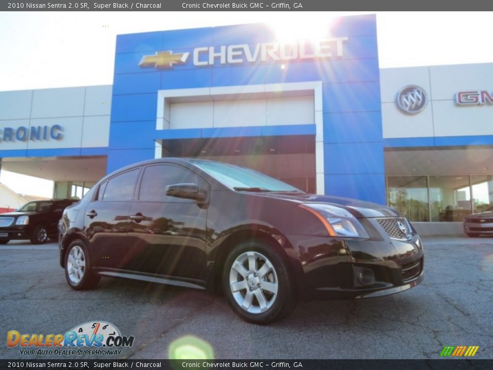 2010 Nissan Sentra 2.0 SR Super Black / Charcoal Photo #1