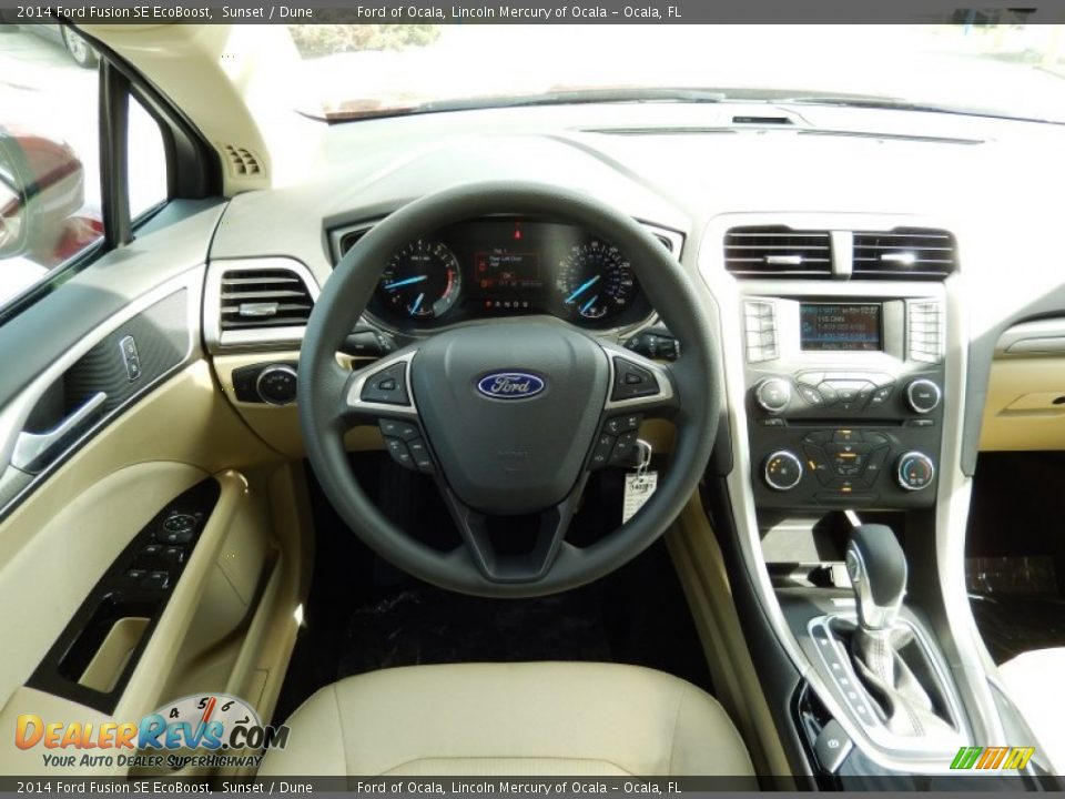 2014 Ford Fusion SE EcoBoost Sunset / Dune Photo #8