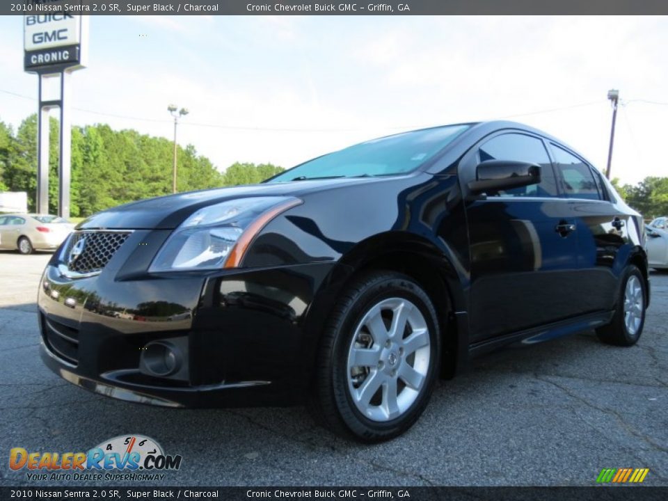 2010 Nissan Sentra 2.0 SR Super Black / Charcoal Photo #3