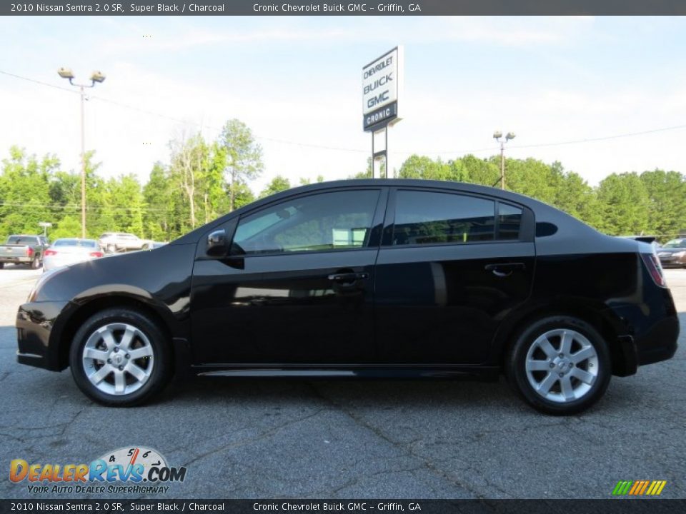 2010 Nissan Sentra 2.0 SR Super Black / Charcoal Photo #4