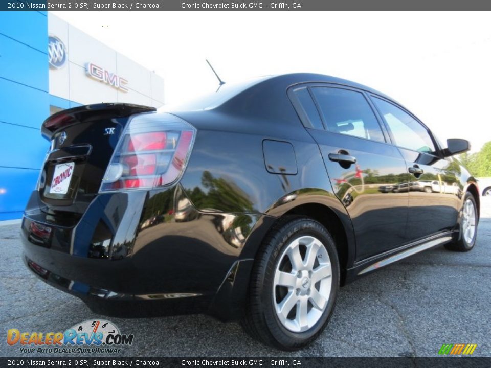 2010 Nissan Sentra 2.0 SR Super Black / Charcoal Photo #7