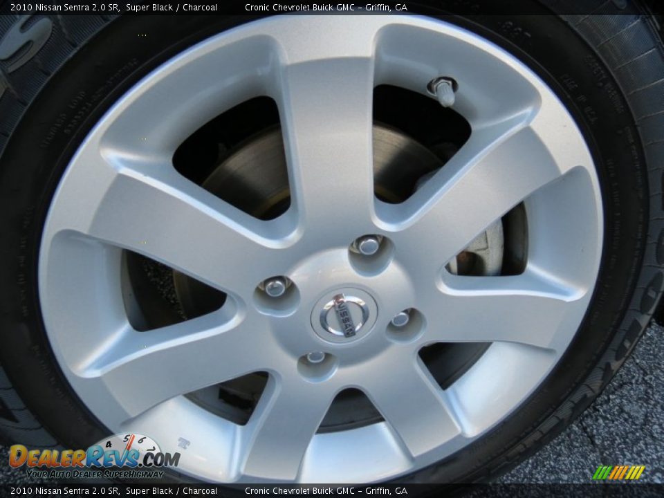 2010 Nissan Sentra 2.0 SR Super Black / Charcoal Photo #9
