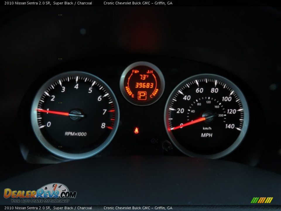 2010 Nissan Sentra 2.0 SR Super Black / Charcoal Photo #19