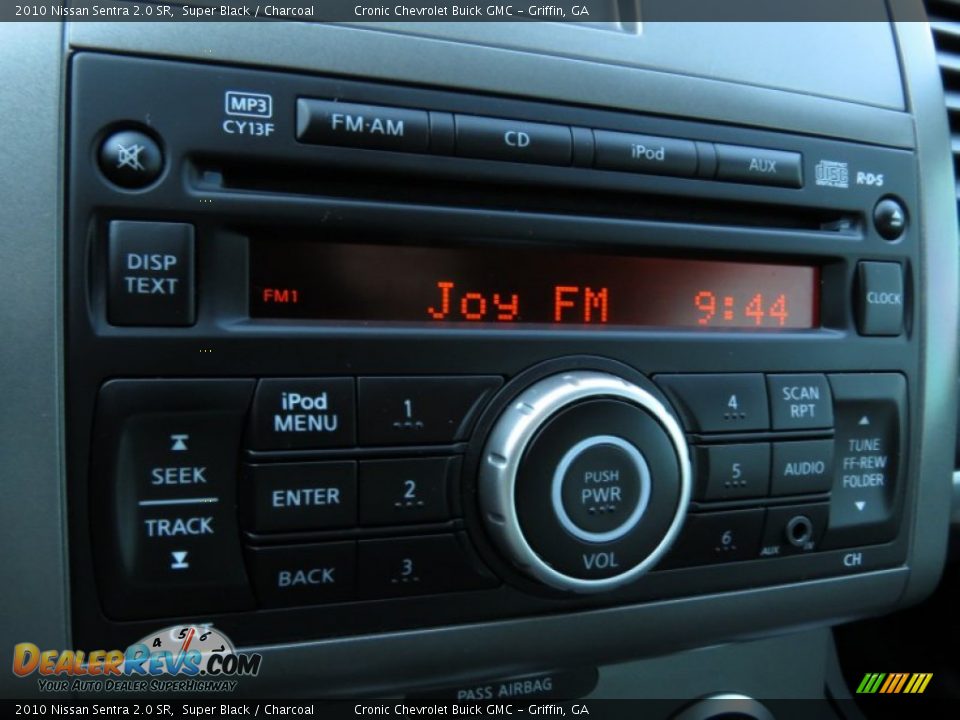 2010 Nissan Sentra 2.0 SR Super Black / Charcoal Photo #21