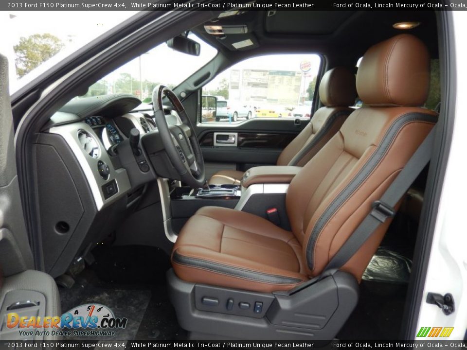 2013 Ford F150 Platinum SuperCrew 4x4 White Platinum Metallic Tri-Coat / Platinum Unique Pecan Leather Photo #6