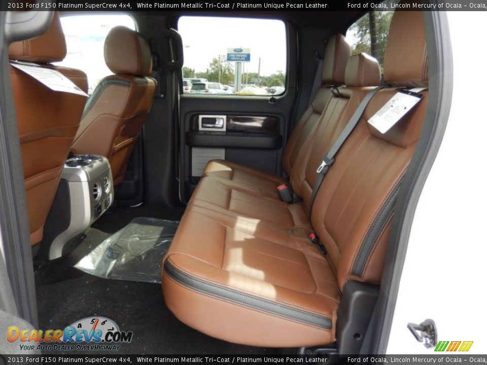 2013 Ford F150 Platinum SuperCrew 4x4 White Platinum Metallic Tri-Coat / Platinum Unique Pecan Leather Photo #7