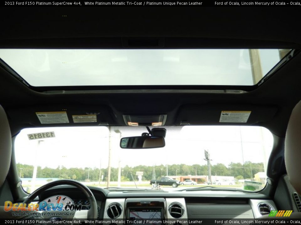 2013 Ford F150 Platinum SuperCrew 4x4 White Platinum Metallic Tri-Coat / Platinum Unique Pecan Leather Photo #8
