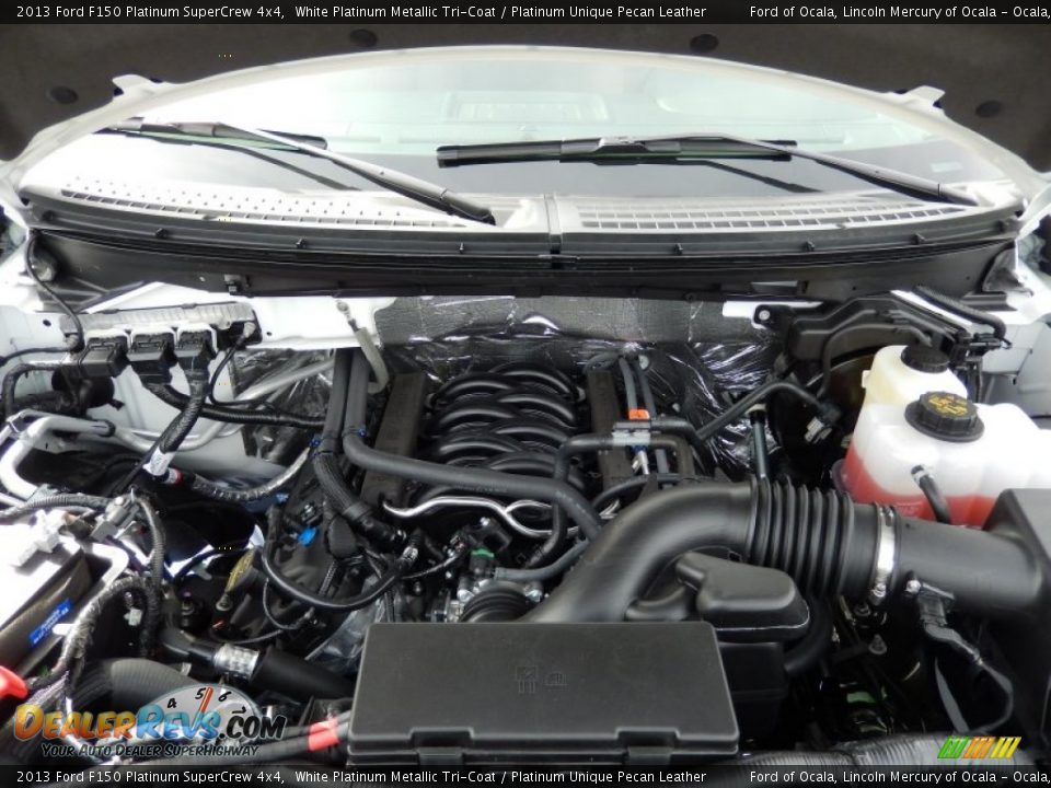 2013 Ford F150 Platinum SuperCrew 4x4 White Platinum Metallic Tri-Coat / Platinum Unique Pecan Leather Photo #12
