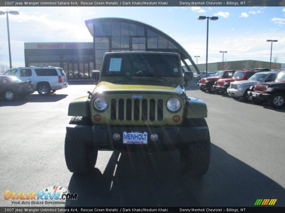 2007 Jeep Wrangler Unlimited Sahara 4x4 Rescue Green Metallic / Dark Khaki/Medium Khaki Photo #8