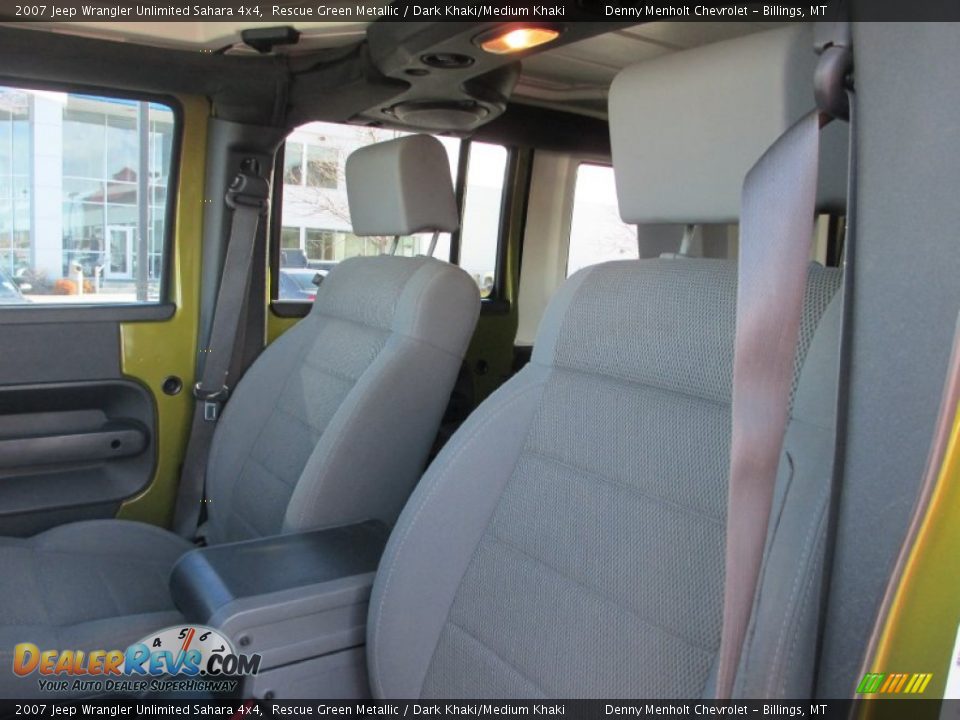 2007 Jeep Wrangler Unlimited Sahara 4x4 Rescue Green Metallic / Dark Khaki/Medium Khaki Photo #11