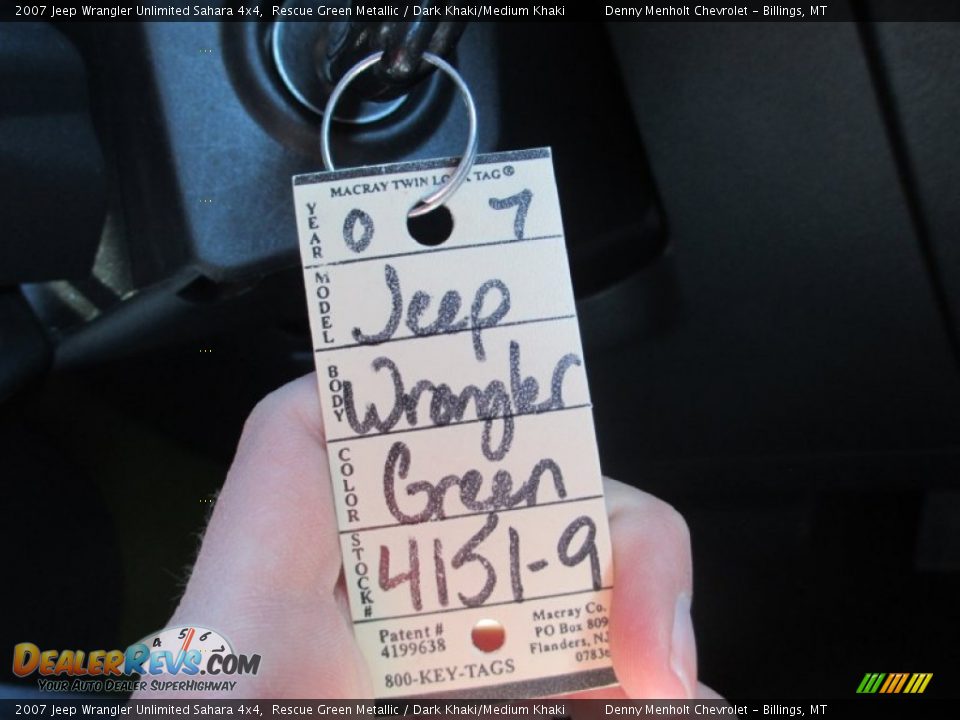 2007 Jeep Wrangler Unlimited Sahara 4x4 Rescue Green Metallic / Dark Khaki/Medium Khaki Photo #15
