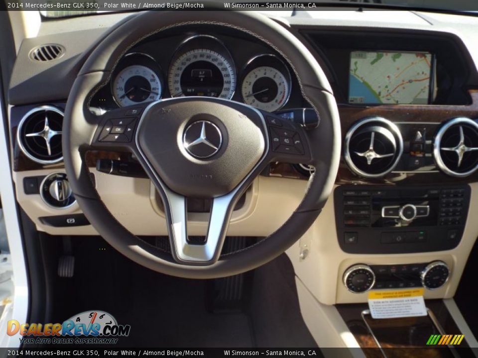 2014 Mercedes-Benz GLK 350 Polar White / Almond Beige/Mocha Photo #9