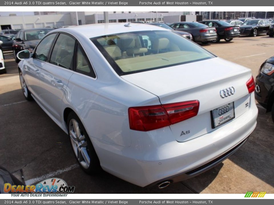 2014 Audi A6 3.0 TDI quattro Sedan Glacier White Metallic / Velvet Beige Photo #5