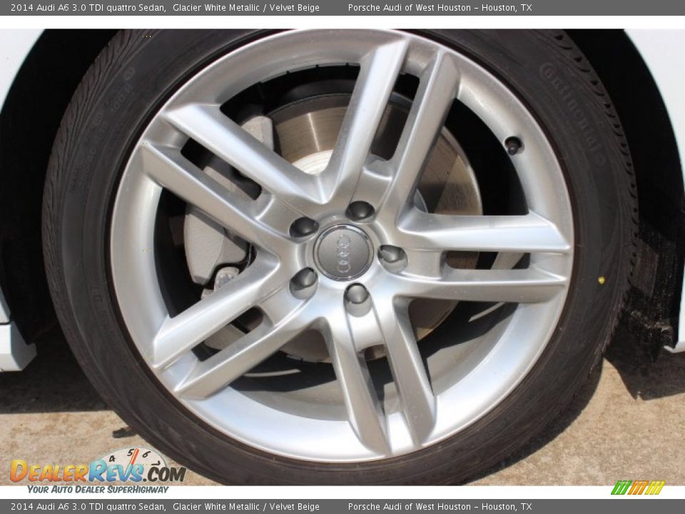 2014 Audi A6 3.0 TDI quattro Sedan Glacier White Metallic / Velvet Beige Photo #9