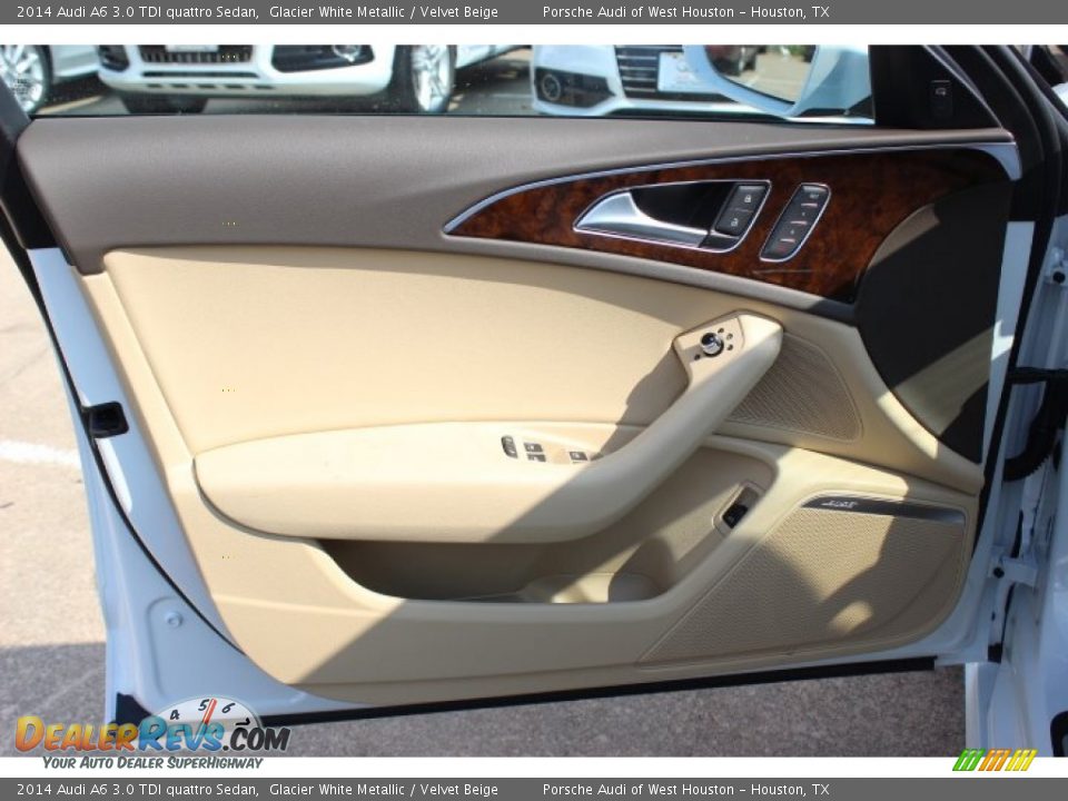 2014 Audi A6 3.0 TDI quattro Sedan Glacier White Metallic / Velvet Beige Photo #10
