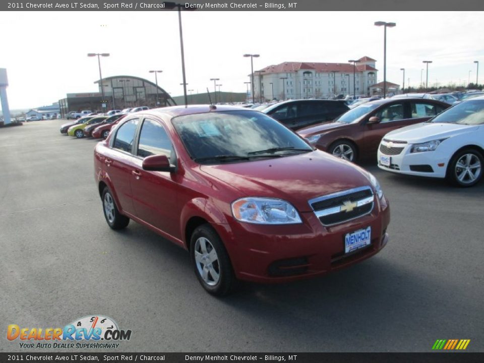 2011 Chevrolet Aveo LT Sedan Sport Red / Charcoal Photo #1