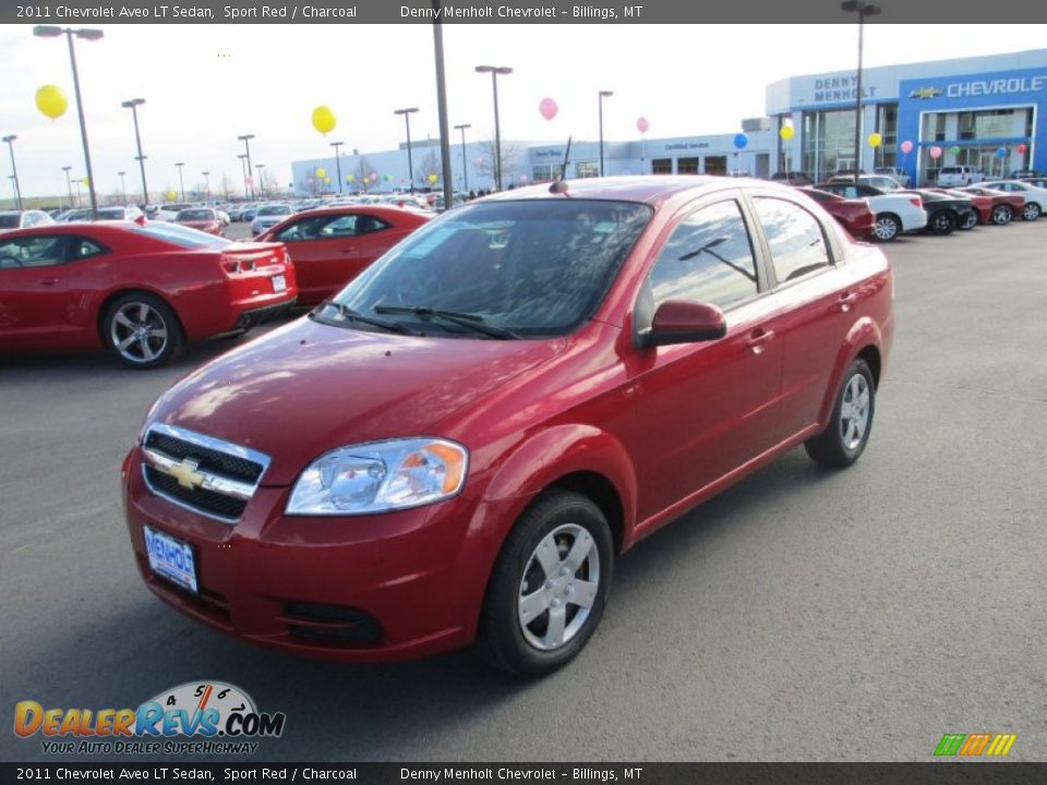 2011 Chevrolet Aveo LT Sedan Sport Red / Charcoal Photo #2