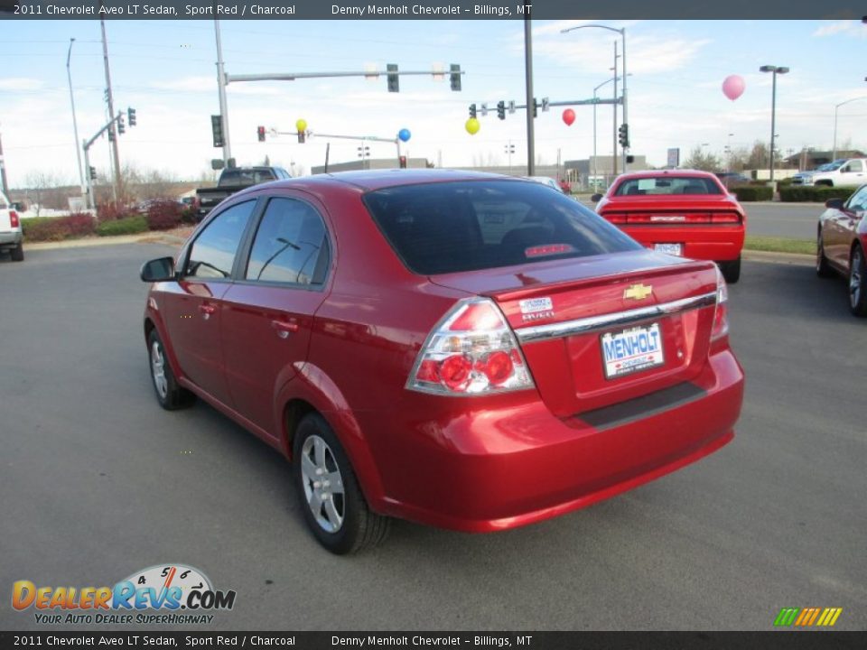 2011 Chevrolet Aveo LT Sedan Sport Red / Charcoal Photo #4