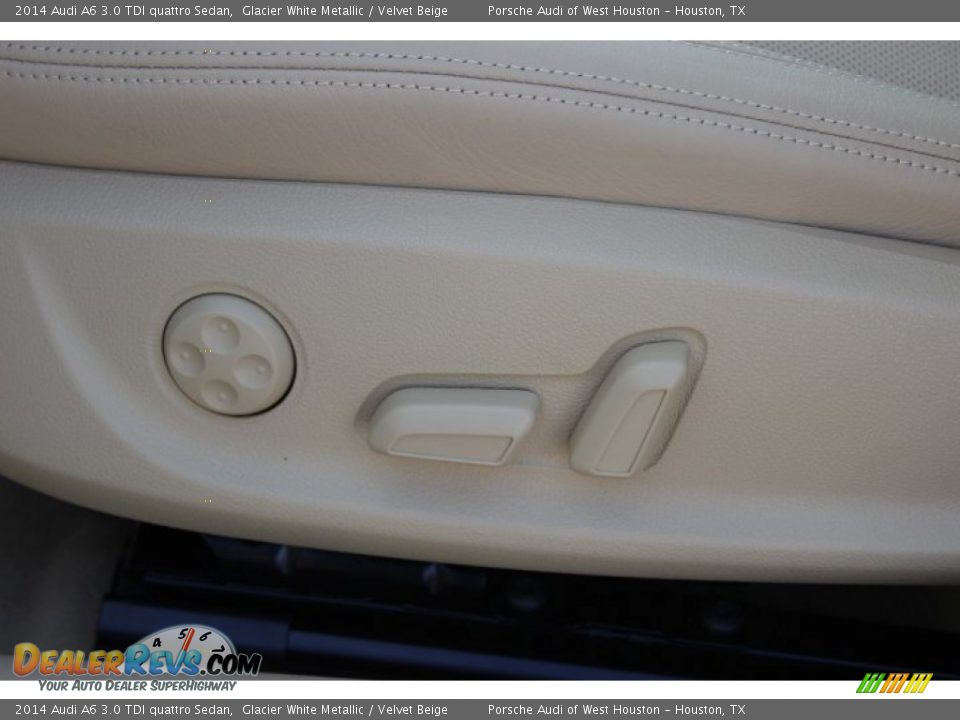 2014 Audi A6 3.0 TDI quattro Sedan Glacier White Metallic / Velvet Beige Photo #15