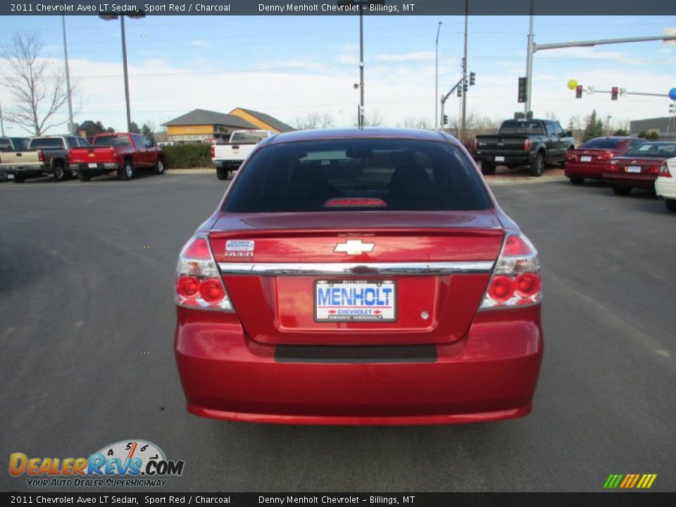 2011 Chevrolet Aveo LT Sedan Sport Red / Charcoal Photo #5