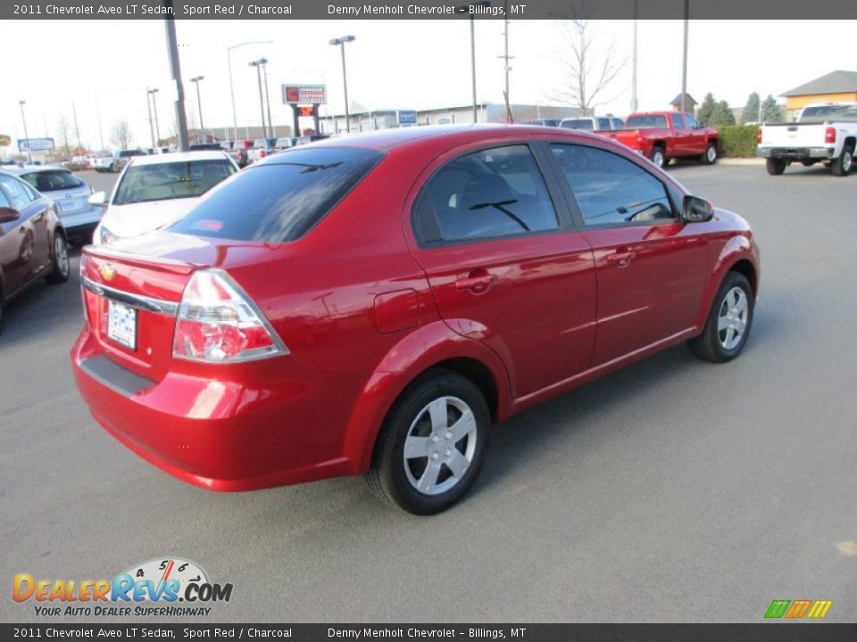 2011 Chevrolet Aveo LT Sedan Sport Red / Charcoal Photo #6