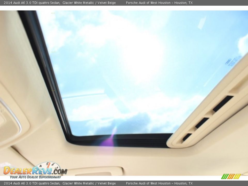 2014 Audi A6 3.0 TDI quattro Sedan Glacier White Metallic / Velvet Beige Photo #18