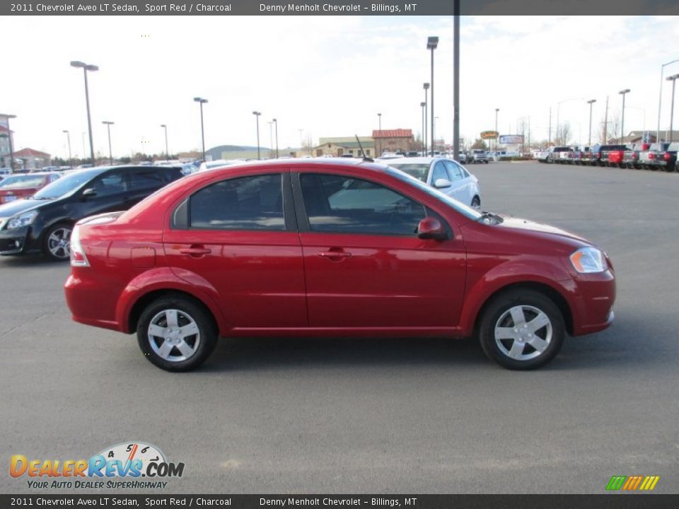 2011 Chevrolet Aveo LT Sedan Sport Red / Charcoal Photo #7