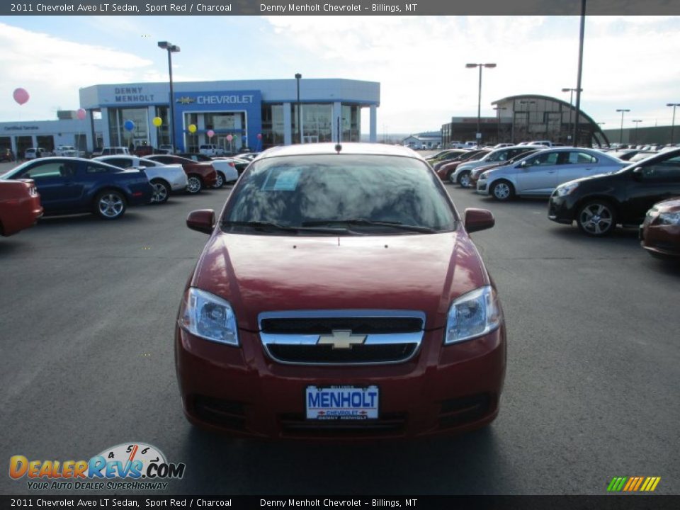 2011 Chevrolet Aveo LT Sedan Sport Red / Charcoal Photo #8