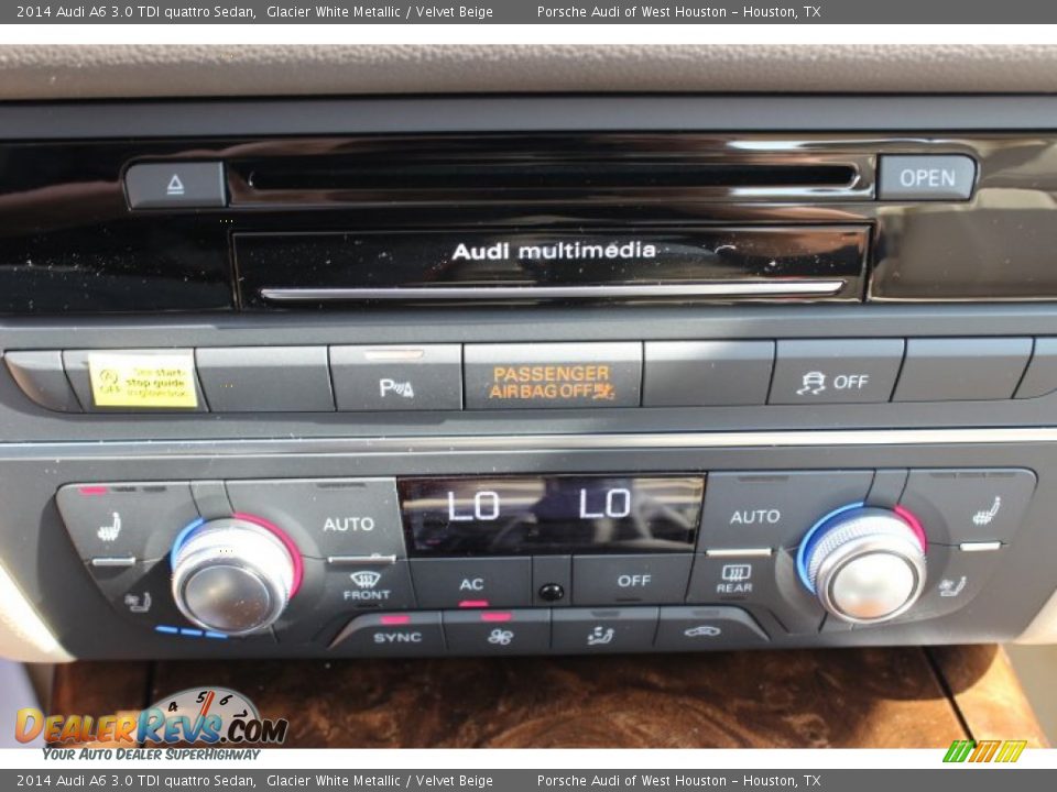 2014 Audi A6 3.0 TDI quattro Sedan Glacier White Metallic / Velvet Beige Photo #25