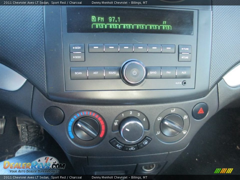 2011 Chevrolet Aveo LT Sedan Sport Red / Charcoal Photo #14