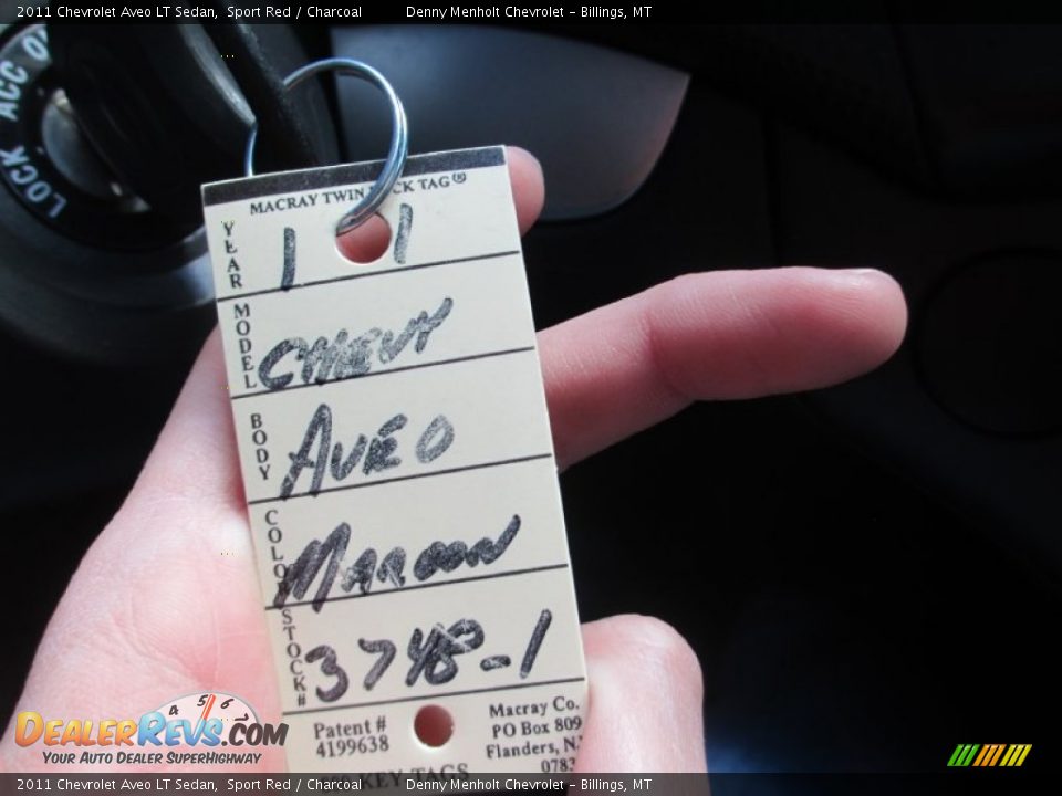 2011 Chevrolet Aveo LT Sedan Sport Red / Charcoal Photo #15
