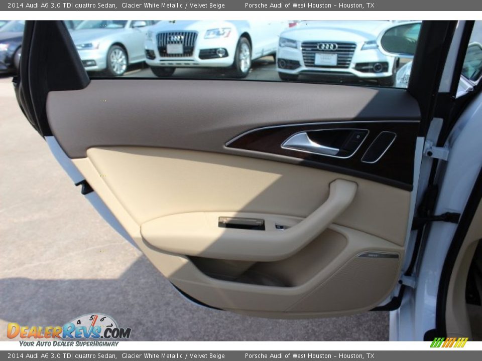 2014 Audi A6 3.0 TDI quattro Sedan Glacier White Metallic / Velvet Beige Photo #28