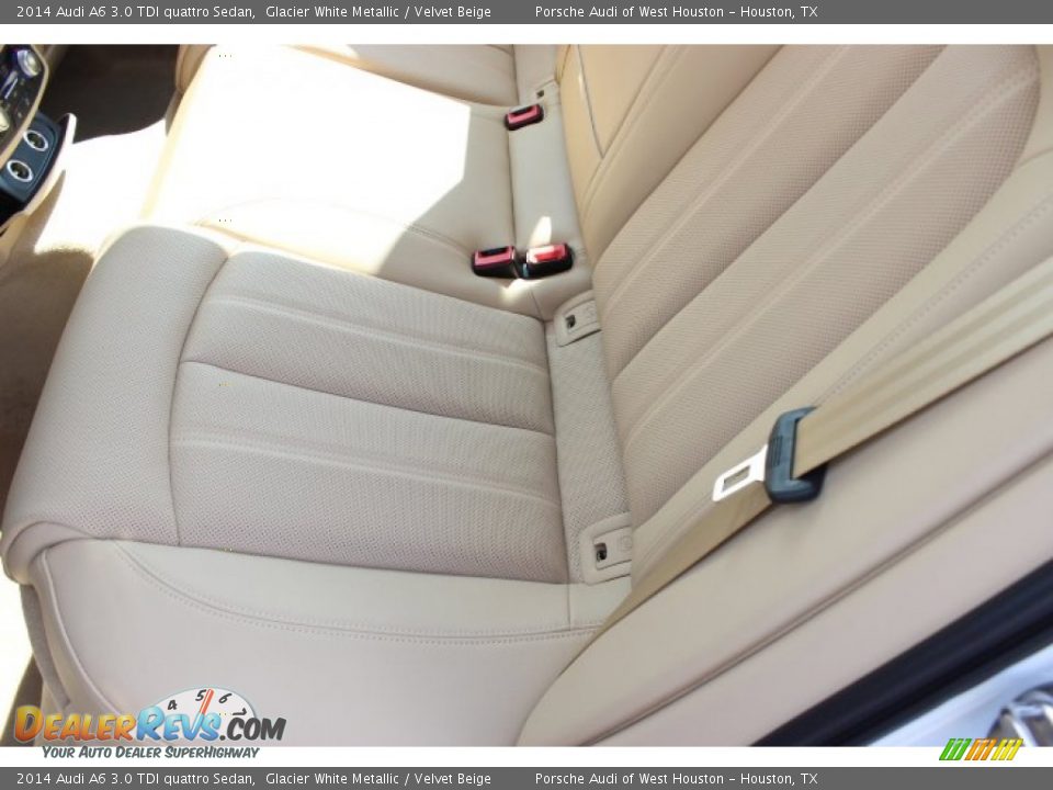 2014 Audi A6 3.0 TDI quattro Sedan Glacier White Metallic / Velvet Beige Photo #30