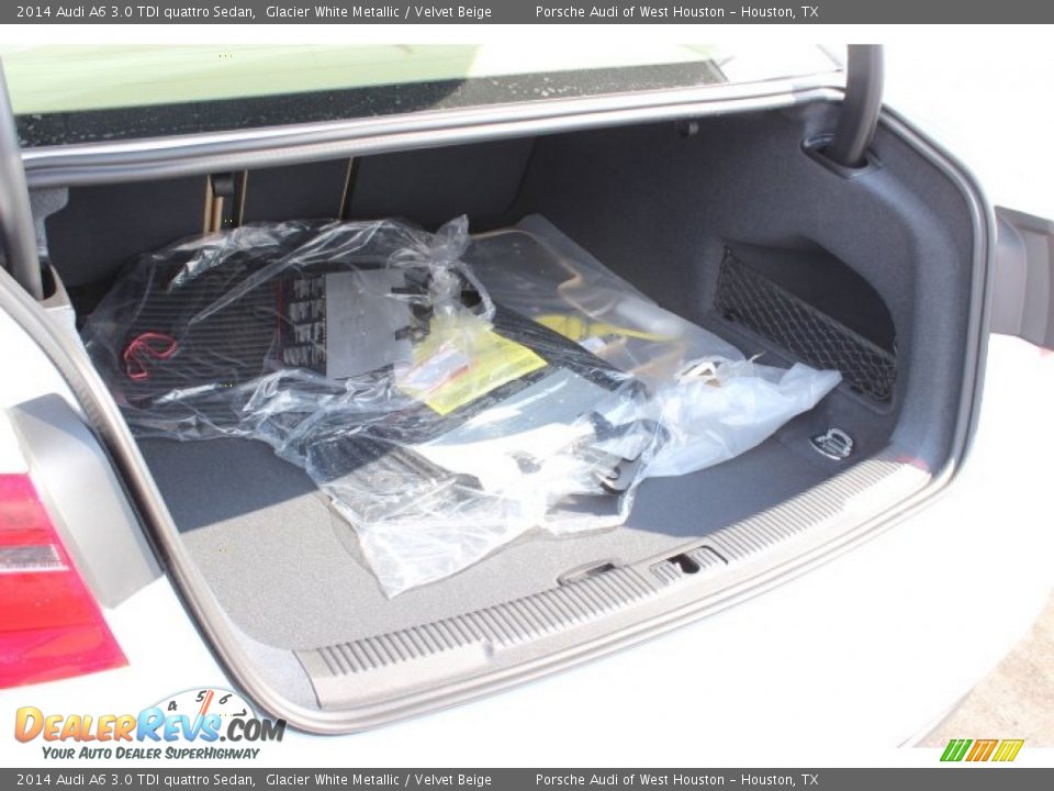 2014 Audi A6 3.0 TDI quattro Sedan Glacier White Metallic / Velvet Beige Photo #34