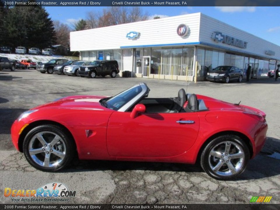 2008 Pontiac Solstice Roadster Aggressive Red / Ebony Photo #3
