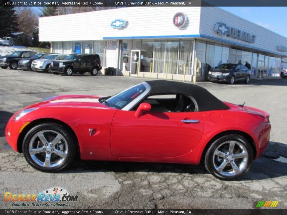 2008 Pontiac Solstice Roadster Aggressive Red / Ebony Photo #4