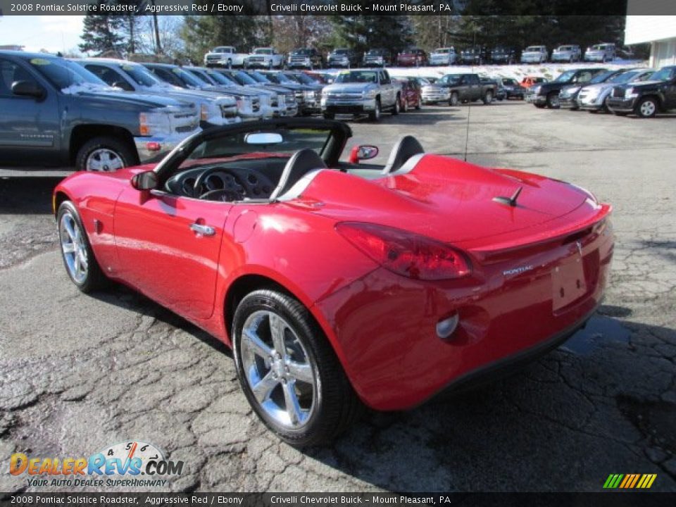 2008 Pontiac Solstice Roadster Aggressive Red / Ebony Photo #6