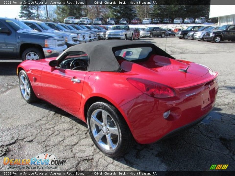 2008 Pontiac Solstice Roadster Aggressive Red / Ebony Photo #7