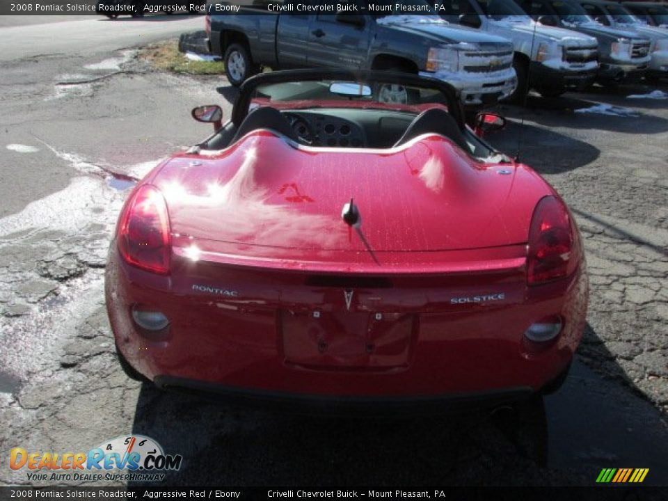 2008 Pontiac Solstice Roadster Aggressive Red / Ebony Photo #8